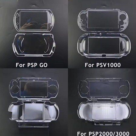 PSP1000,2000,3000-/PSPGO/-PSV-1000,2000-/ Plastic Clear Crystal Protective Shell Case Transparent, Skin Case Cover for Console