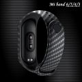 Carbon Fiber Strap For Xiaomi Mi Band 7 nfc Wristband smartwatch MIband 5 silicone bracelet correa Mi Band 4 5 3 6 accessories. 