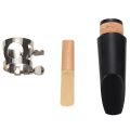 Plastic B Flat Clarinet Mouthpiece & Cap Clamp Woodwind Instents. 