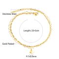 ASON Double Layers Anklet White Shell Butterfly Charm Anklets On Leg For Women Beach Accessories Stainless Steel Jewelry.