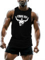 Four Seasons Gym Adult Strong Men'S Clothing Tank Tops 2d Creative Printed Outdoor T-Shirt Sports Style Casual Breathable O Neck. 