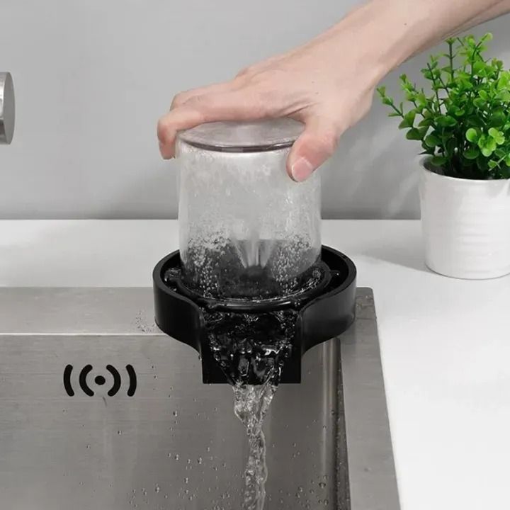 Automatic High Pressure Glass Cup Washer Kitchen Sink Rinser Machine Household Bar Beer Milk Bottle Tea Cup Cleaning Tool- Allion shop