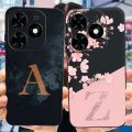 For Tecno Spark Go 2024 Case BG6 Luxury 26 Letters Cover Soft Silicone Phone Case For Tecno Spark Go 2024 Back Cover Full Bumper.