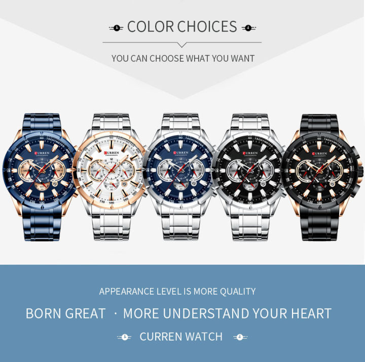 Men%20New%20CURREN%20Casual%20Sport%20Chronograph%20Men's%20Watch%20Stainless%20Steel%20Band%20Wristwatch%20Big%20Dial%20Quartz%20Clock%20With%20Luminous%20Pointers%20-%20Image%209