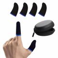10 Pair ( 20 Pice ) Gaming Finger Sleeves for Mobile Game Controllers Pack of  Anti-Sweat Breathable Seamless Thumb Finger Sleeve for League of Legend, PUBG, Rules of Survival, Knives Out Black. 