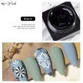 Myyeah 5ml 3D Painted Embossed Gel No-wash Black White Nail Art Plaster Nail Gypsum Drawing Gel Nail UV Gel DIY Makeup Tool.