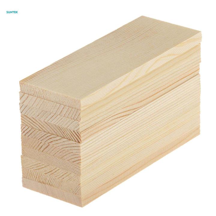 100x Natural Unfinished Pine Wood Rectangle Board Panel for Arts Woodcrafts