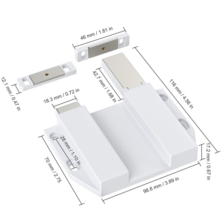 ZOROOM%20Double%20Push%20to%20Open%20Cabinet%20Door%20Catches%20Heavy%20Duty%202%20Pack%20Magnet%20Push%20to%20Open%20Door%20Latch%20Touch%20Latches%20for%20Kitchen%20Door%20-%20Image%203