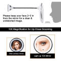 makeup mirror magnifying makeup mirror 360-degree rotation 10X magnification magnifying mirror gooseneck mirror LED light for vanity mirror beauty tool dressing table accessory cosmetic essential. 