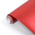 Satin Matte Chrome Metallic Red Vinyl Film Wrap Car Sticker Bubble Free 30*150cm. 