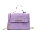 Women's Bag New Crocodile Pattern S Label Chain Portable Small Square Bag Fashion Casual One Shoulder Phone Bag Small Bag. 