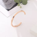 European and American Style Wire Diameter round Accessories for Girls One Titanium Steel Women's Rose Gold Japanese and Korean Fashionable Rose Gold Bracelet.