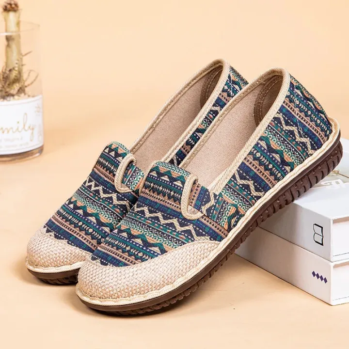Ethnic Style Soft Sole Casual Shoes for Women, Size 36-40