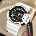 SANDA Youth Colorful Cool Sports Waterproof Personalized Digital LED Men Watch Gift Tiktok Same Style SD3310. 