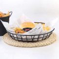 YES LADY Metal Wire Basket Black Display Basket Chips Barrel Fast Food Holder Potato for Kitchen Restaurant French Fries Basket Tableware Snack Container Food Bucket. 