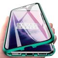For OnePlus 7 Pro Casing 360° Full Body Transparent Tempered Glass with Magnetic Adsorption Metal Bumper Case Cover. 
