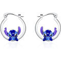 Disney Lilo Stitch Cartoon Ear Pendants Kawaii Stitch Metal Earring Delicate Female Jewelry Accessories Woman Girl Gifts.