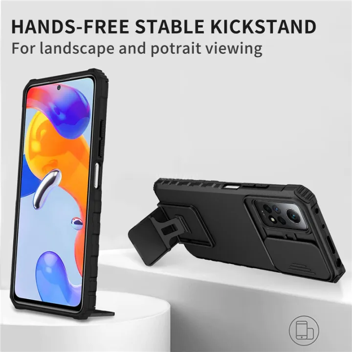 For%20Xiaomi%20Redmi%20Note%2012%20Pro%204G%20Phone%20Case%20Hard%20Sliding%20Lens%20Protect%20Kickstand%20Back%20Cover%20-%20Image%204