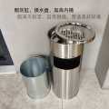 Wall Ashtray Dustbin For Hotel Stainless Steel. 