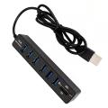 USB 2.0 Hub 6 Port Hub Multi Splitter Port 100cm Long cable Multiple Expanderfor Computer Laptop PC USB Adapter Accessories. 
