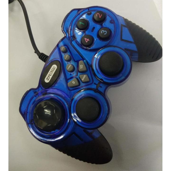 ল্যাপটপ/ডেস্কটপের জন্য সুন্দর usb pc গেম ডুয়াল শক জয়স্টিক কন্ট্রোলার-নীল