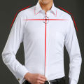 M-6XL Classic Men's French Cuffs Dress Shirt Long Sleeve Covered Placket Formal Business Standard-fit Office Work White Shirts KEEMEEUYZO. 