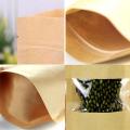 100PCS Kraft Paper Brown Window Bag Tea Nuts Moisture-proof Packaging Bags Stand Up Ziplock Food Storage Pouch Kraft Show Pocket. 