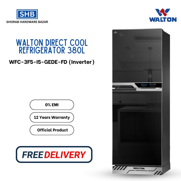 Walton Direct Cool Refrigerator 380 L WFC-3F5-I5-GEDE-FD (Inverter) with Free Delivery
