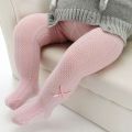 Cute Bow Newborn Baby Tights Soft Cotton Baby Girl Pantyhose Solid Color Thin Breathable Mesh Infant Toddler Stockings.