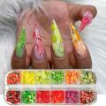Mixed 3D Fruit Slices Sticker Polymer Clay DIY Designs Slice Lemon Nail Art Sliders Nails Art Decors Women Nail Tips Manicure.