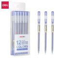 12 PCS Colored gel pens set Kawaii blue 0.5 mm ballpoint pen for journal Cute School supplies Korean stationery.