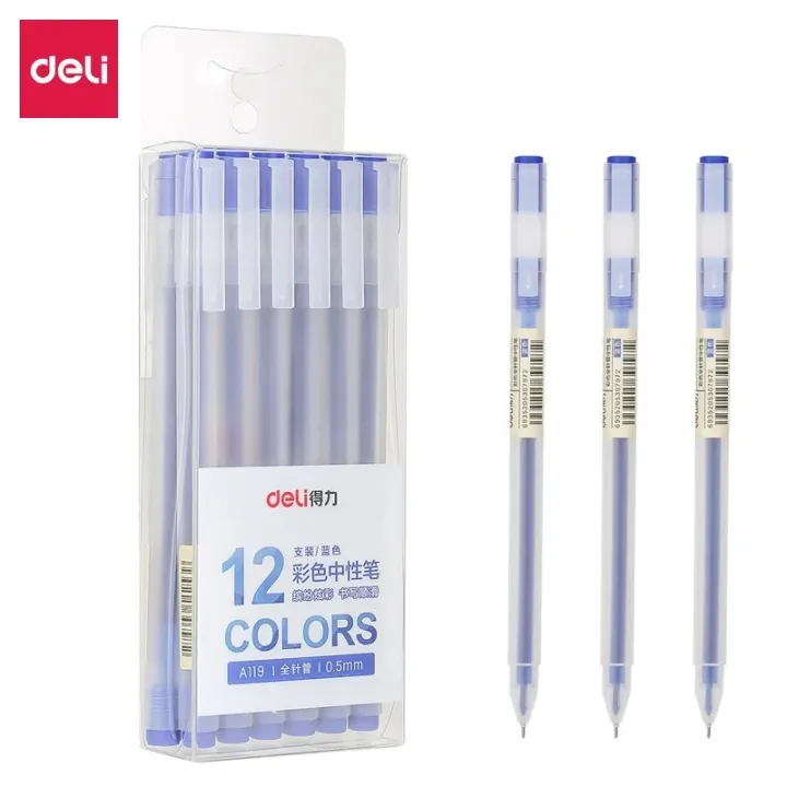 12%20PCS%20Colored%20gel%20pens%20set%20Kawaii%20blue%200.5%20mm%20ballpoint%20pen%20for%20journal%20Cute%20School%20supplies%20Korean%20stationery%20-%20Image%206