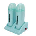 Hair Removal Wax Heater Professional Double Heaters Machine Cyan. 