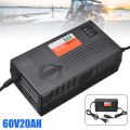 60V 20AH Motorcycle Battery Charger 6 LED Display for Scooter Wheel Lead Acid Battery Electric Bicycle Accessories. 