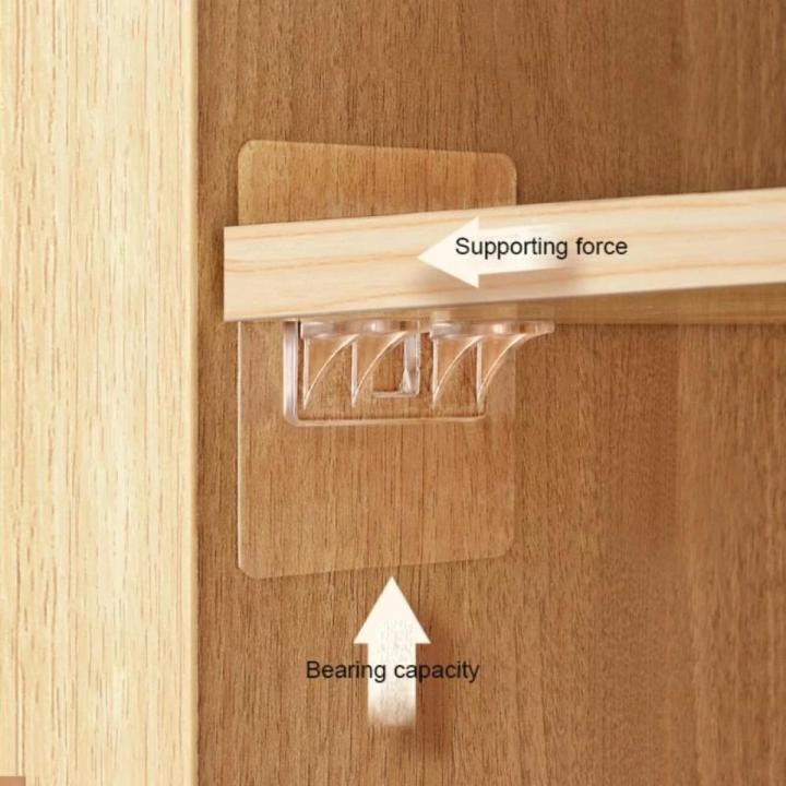 Shelf Support Holders Clear Strong Partition Bracket SHOCK SUPPORT HOOKS NO DROPT BRACKET BRACKET CLAPBORD NO DRILLING FOR NO DRILLING-LOOD BARRING