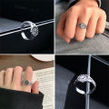 Adjustable Creative Watch Finger Ring Set C1 Versatile Personality Autumn Retro Angti Daily Life Jewelry Birthday Wedding Engagement Bridal Party Unique Gift for Men Women Silver Color.