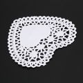 100x 4 inch White Love Heart Paper Lace Doilies doily For cardmaking scrapbooking. 