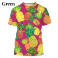 Fruit 3D printed T shirt fashion orange pineapple Men's Women's T-shirt hip-hop casual short-sleeved tshirt tees tops apparel. 