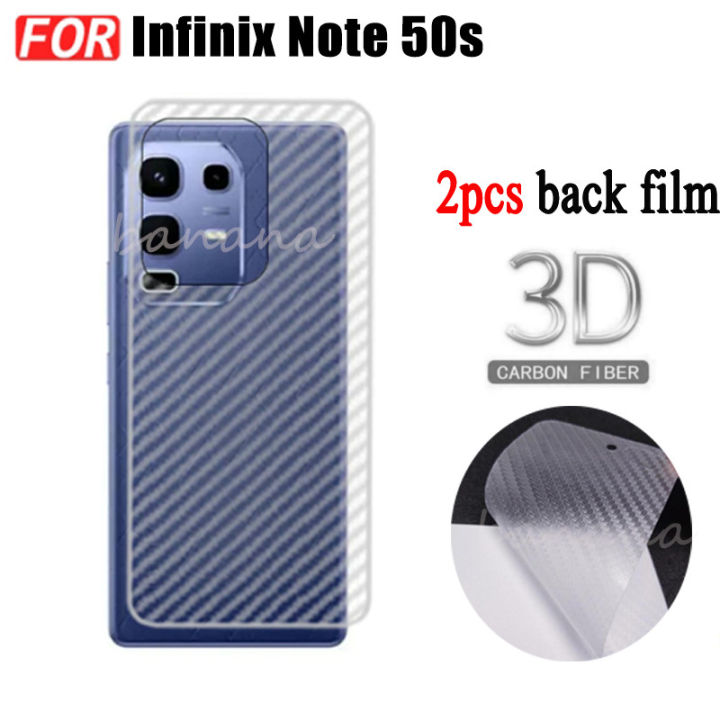 Infinix Note 50s Note 50 Pro+ Carbon Fiber Pattern Matte Back Film Rear Sticker Translucent Soft Protective Film