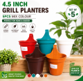 4.5 Inchi grill planters 5pcs Mix colour. 