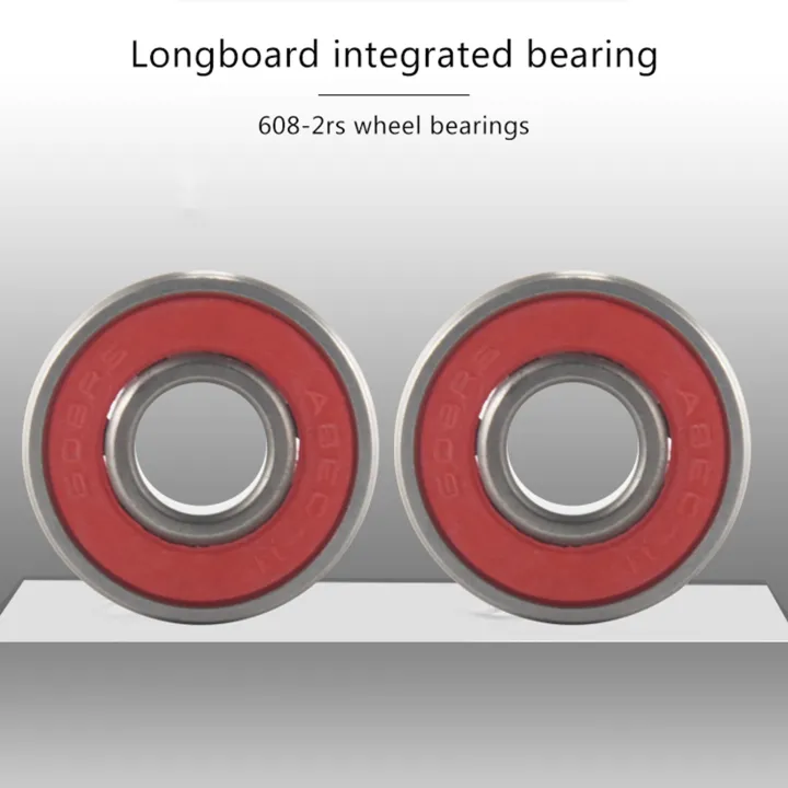 10Pcs%20608-%20Longboard%20Integrated%20Bearing%20Skateboard%20Wheel%20Bearing%20Inline%20Roller%20Skate%20Bearing%208X22X12.6mm,Red%20-%20Image%208