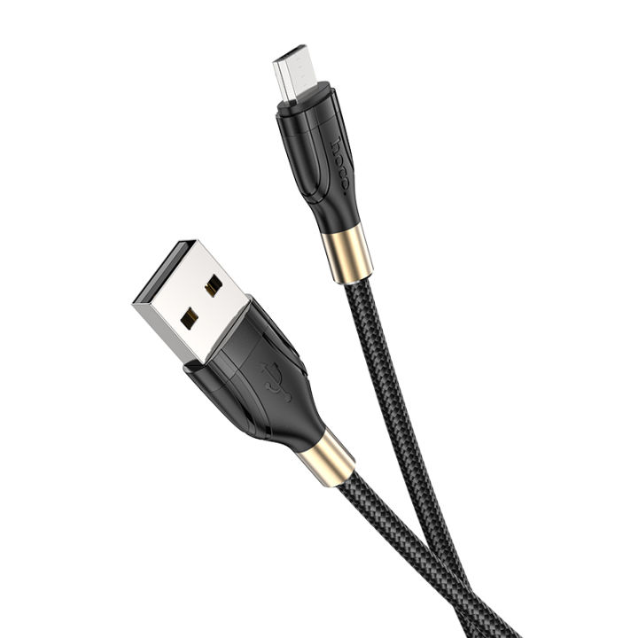 Hoco U92 2.4A Gold Collar USB to Micro Fast Charging Data Cable - 1.2 Meter