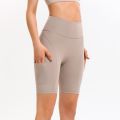 No Camel Toe Women High Waist Yoga Short Side Pocket Workout Tummy Control Bike Shorts Running Gym Spandex Leggings. 