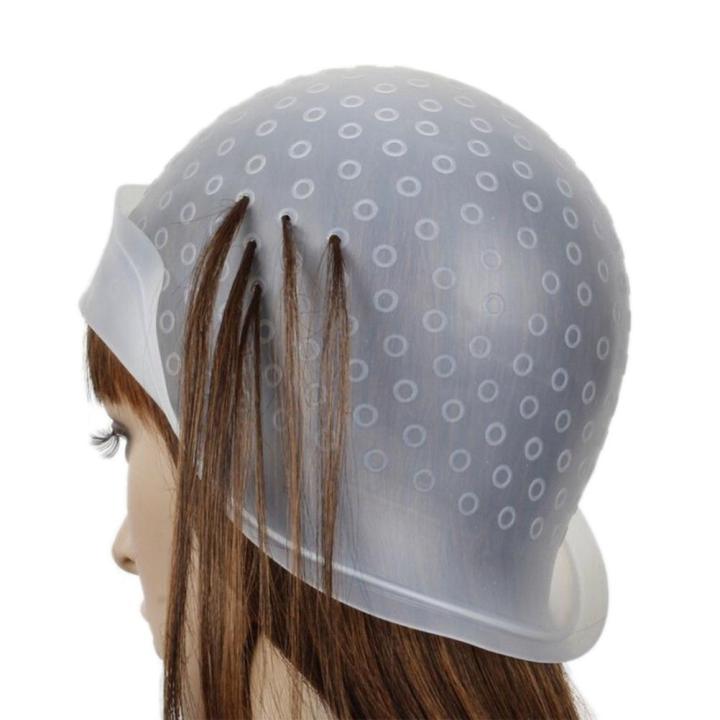 Silicon Highlights Hat Reusable Hair Colouring Highlighting Dye Cap Frosting Tipping Dyeing Color Tools Hair Color Styling Tool