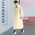 Adult Long Raincoat Reusable Waterproof Rain Coat Windproof Hooded Rain Poncho Drawstring for Outdoor Travel Emergency. 