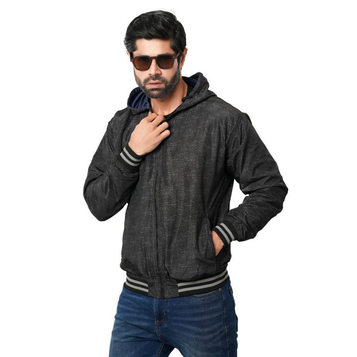 Black Jacket for men 2024 new collection | Printed jacket for men winter china high quality | Black jacket for men winter 2024 double part - Hoodie jacket for biker