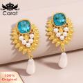 Carat Stud Earrings Medieval High Gloss Faux Pearl Women Earrings. 