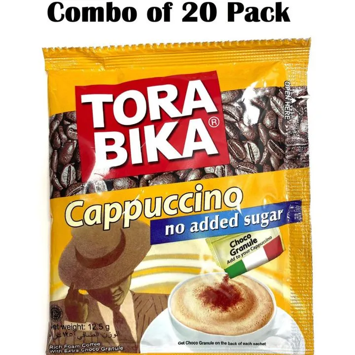 TORABIKA Cappuccino Sugar Free (12.5 gm) Pack of 20 pcs