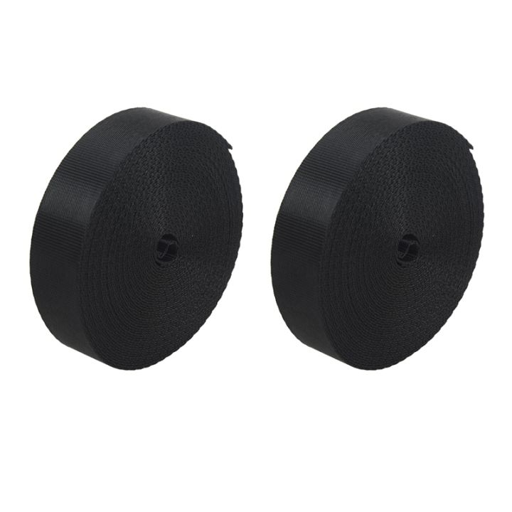 2X%20Black%2010%20Yards%20Nylon%20Webbing%20Tape%20Multi-Use%20Strap%20Strapping%20(25mm)%20Width%20-%20Image%202