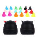 2Pcs Motorcycle Helmet Soft Plastic DIY Motorbike Helmet Horns Sucker Helmet. 